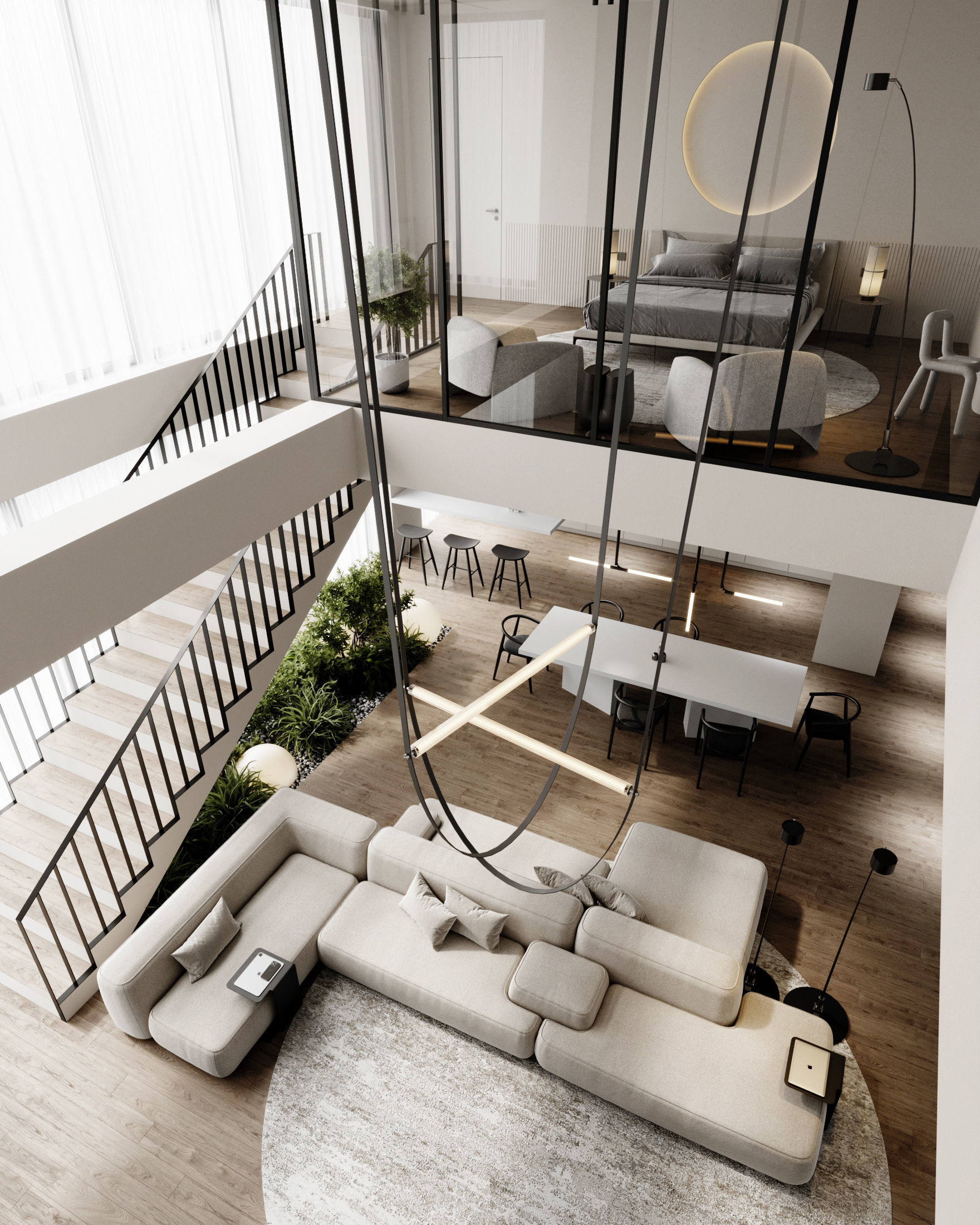 Interior Scene Japandi - 3d Model - Lighting 3D model_12