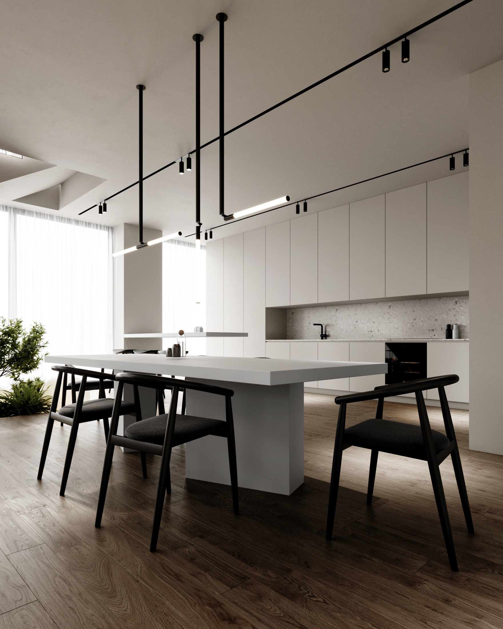 Interior Scene Japandi - 3d Model - Lighting 3D model_6