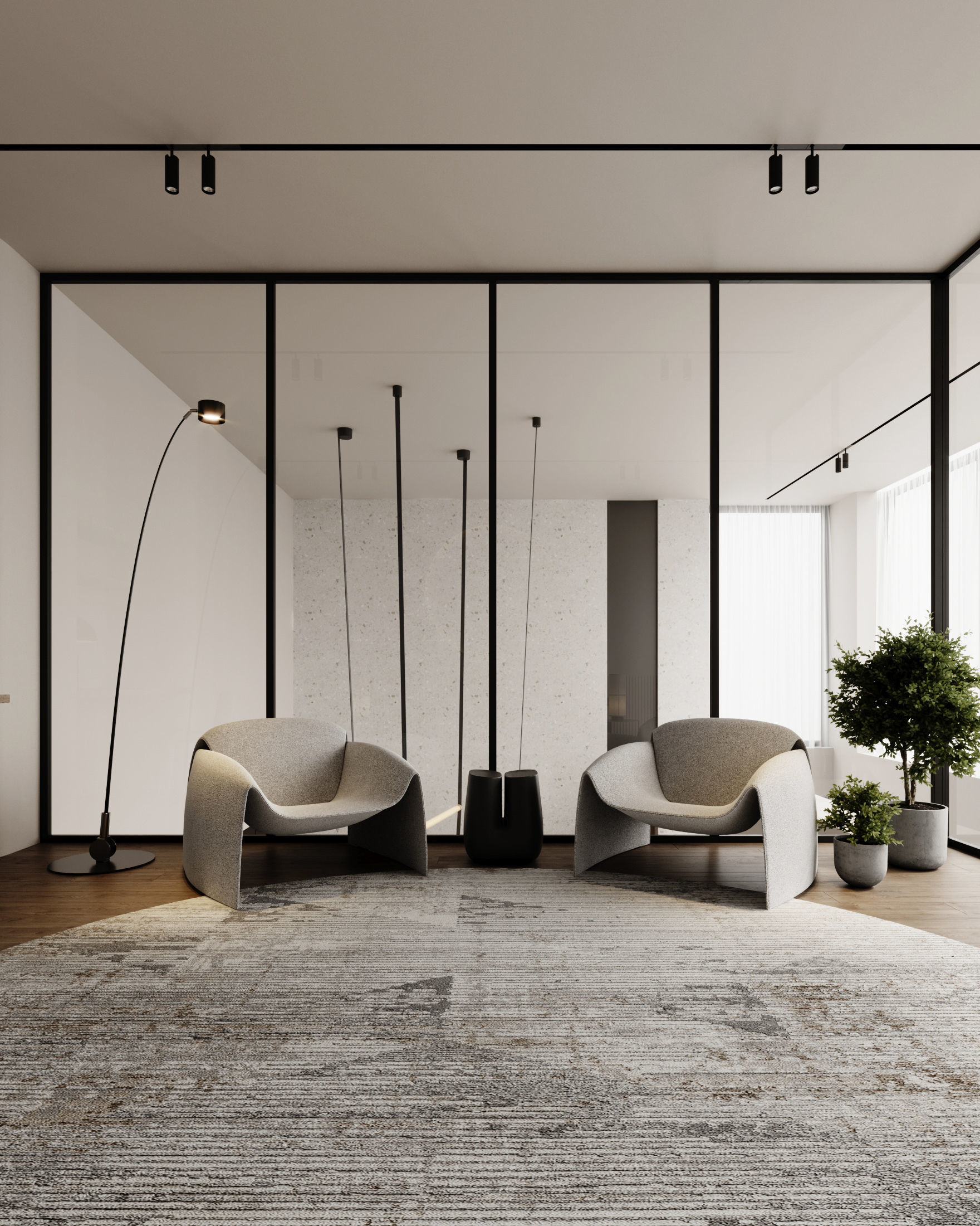 Interior Scene Japandi - 3d Model - Lighting 3D model_9