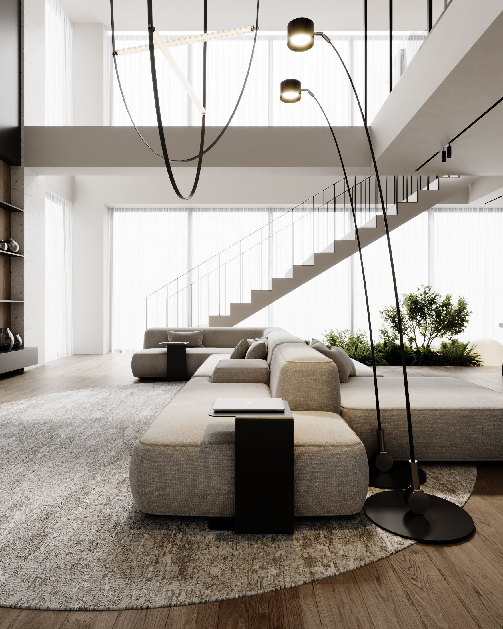 Interior Scene Japandi - 3d Model - Lighting 3D model_2