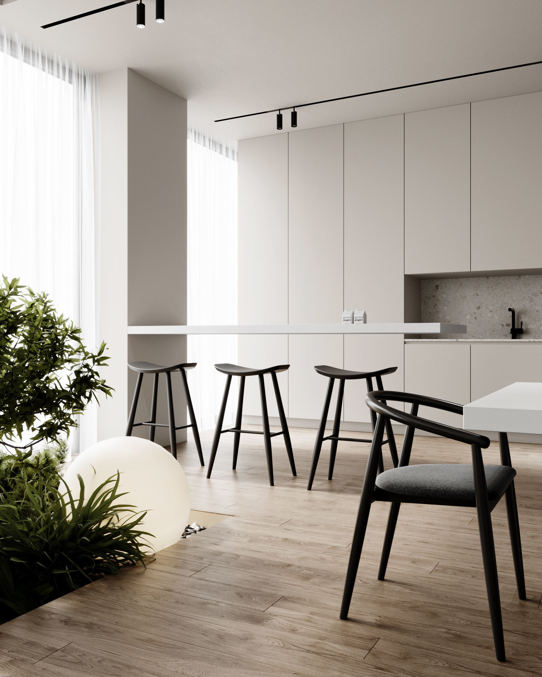 Interior Scene Japandi - 3d Model - Lighting 3D model_7