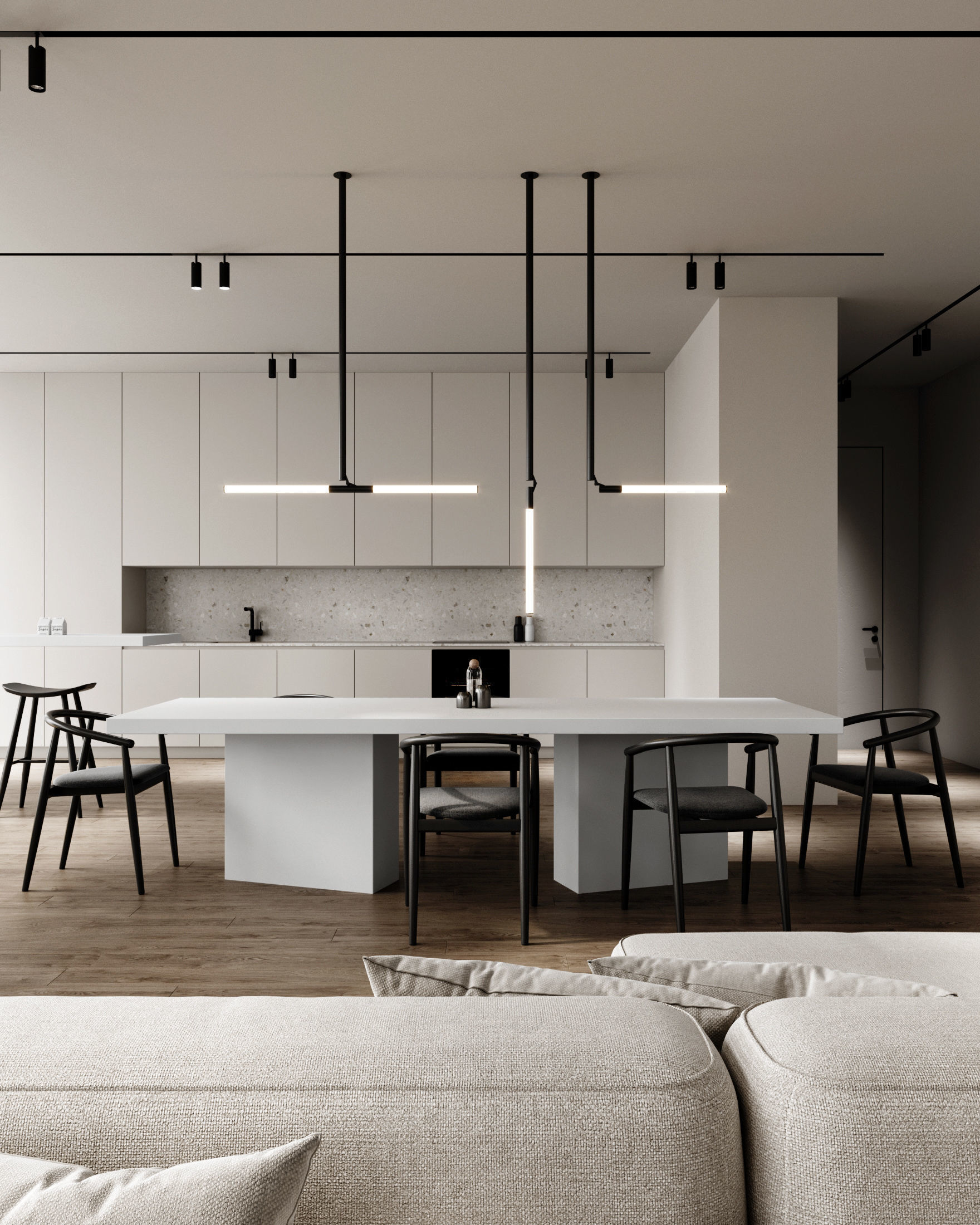 Interior Scene Japandi - 3d Model - Lighting 3D model_5