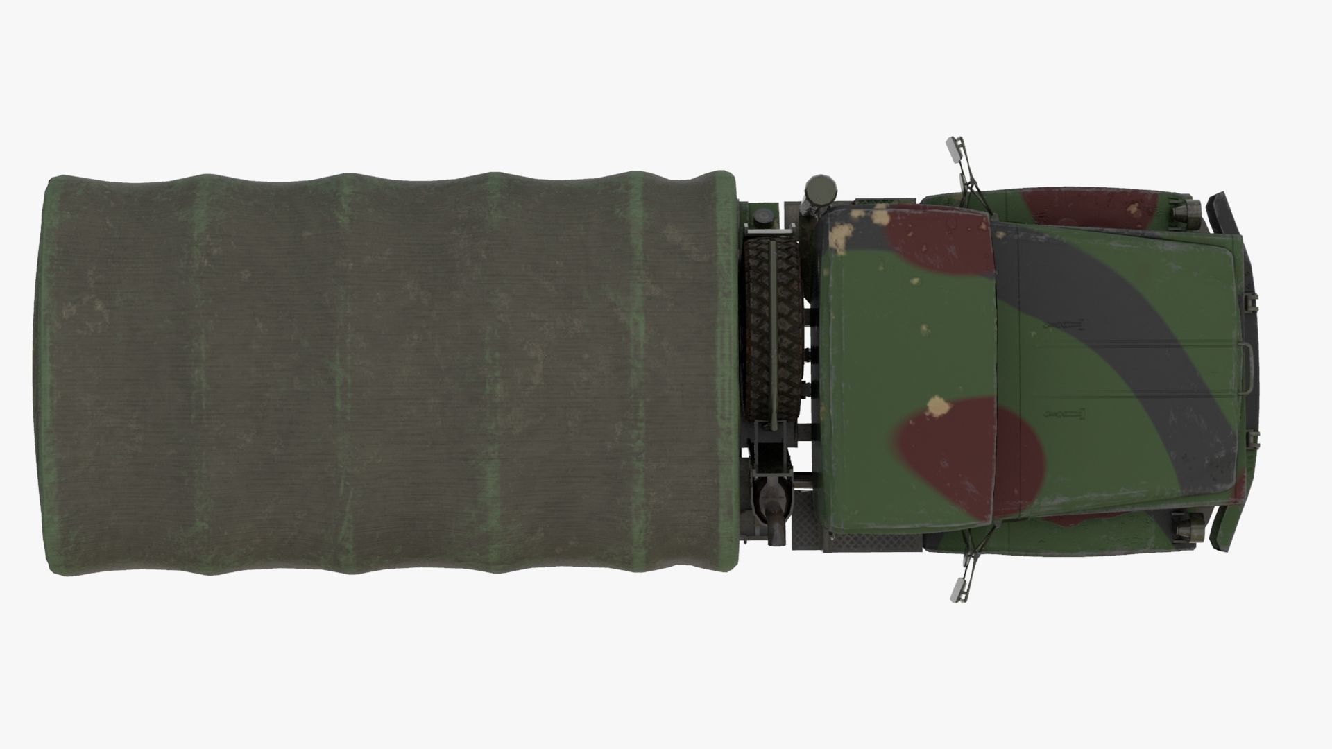 4K Textures Truck M923 Low-poly 3D model_4