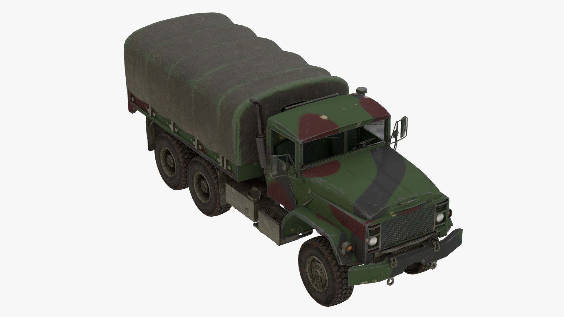4K Textures Truck M923 Low-poly 3D model_6