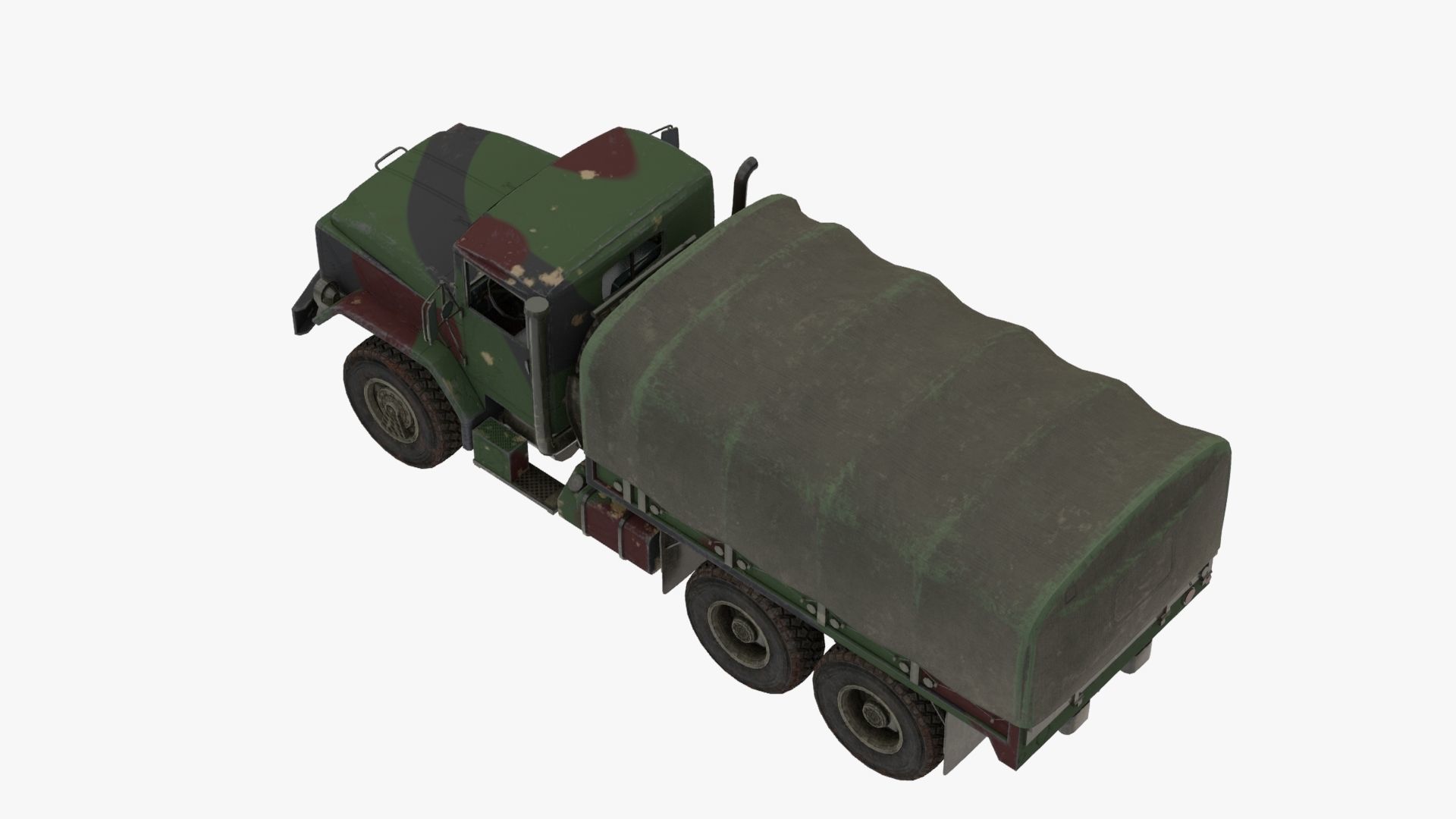 4K Textures Truck M923 Low-poly 3D model_2