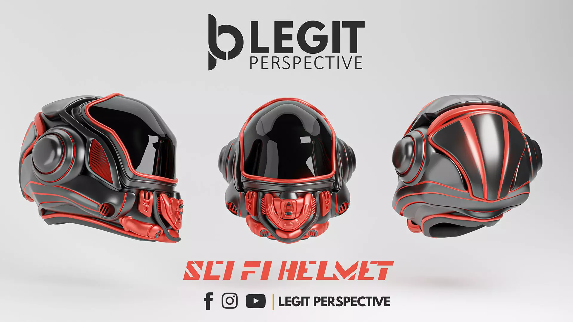 Sci Fi Sports Helmet 3D model_0