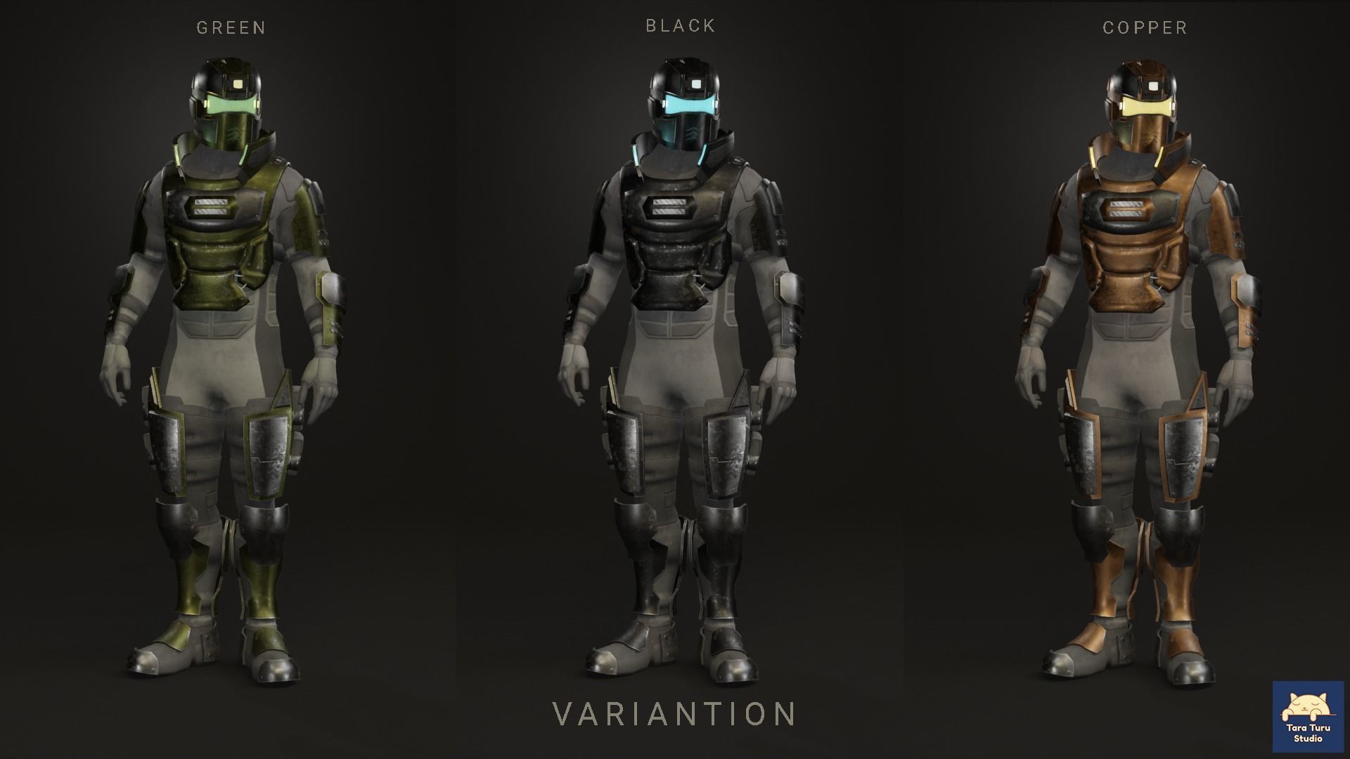 Guardian Soldier - Post Apocalyptic Space and Earth Soldier Low-poly 3D model_4