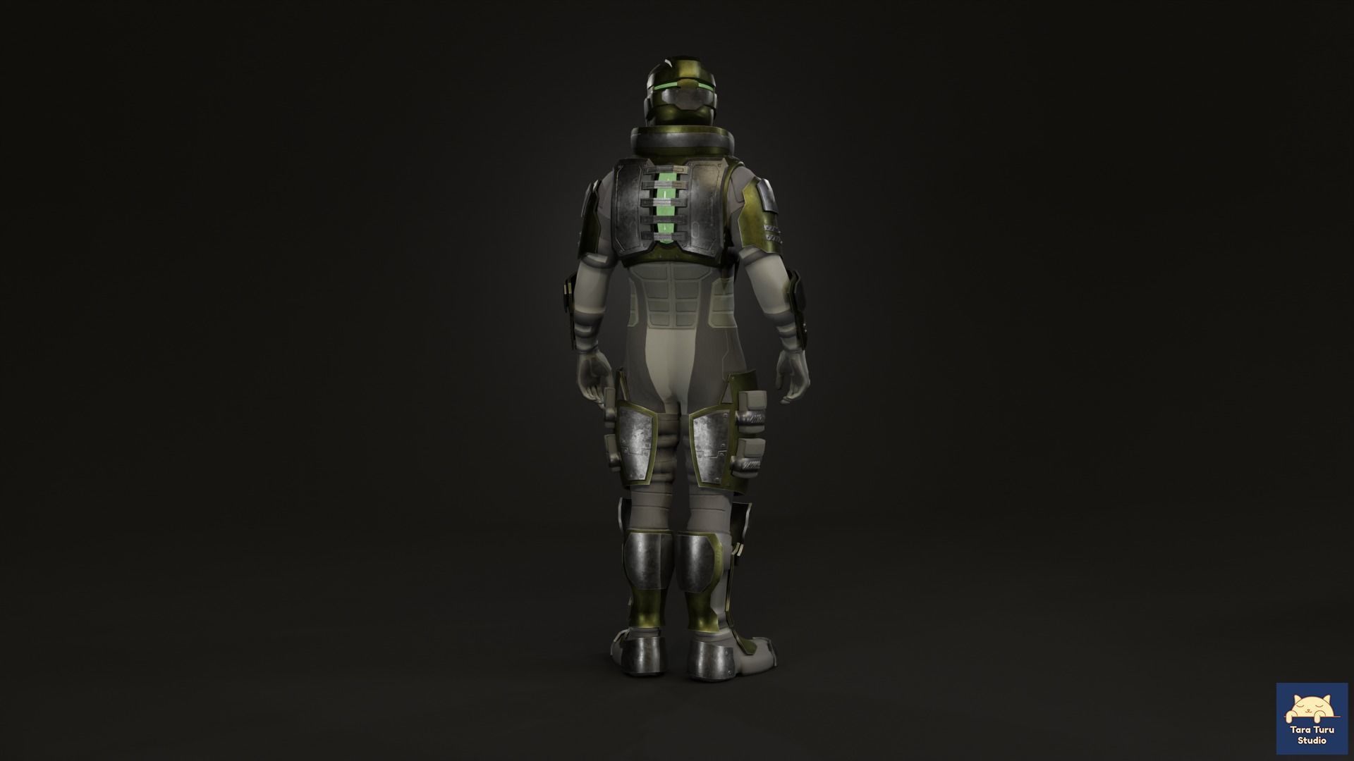 Guardian Soldier - Post Apocalyptic Space and Earth Soldier Low-poly 3D model_1