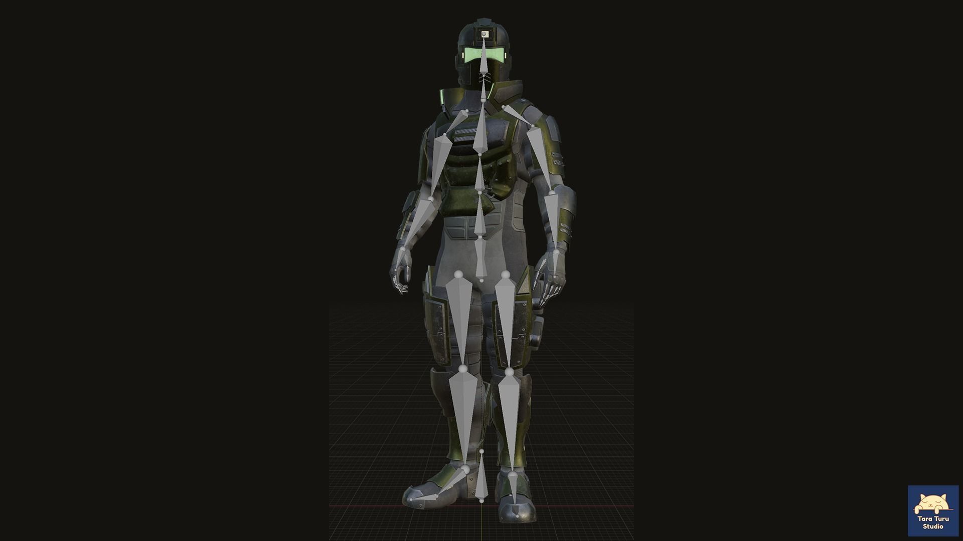 Guardian Soldier - Post Apocalyptic Space and Earth Soldier Low-poly 3D model_7