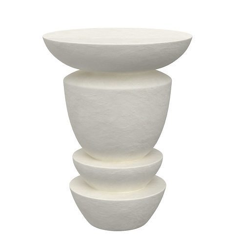 Diego Pedestal Side Table 3D model