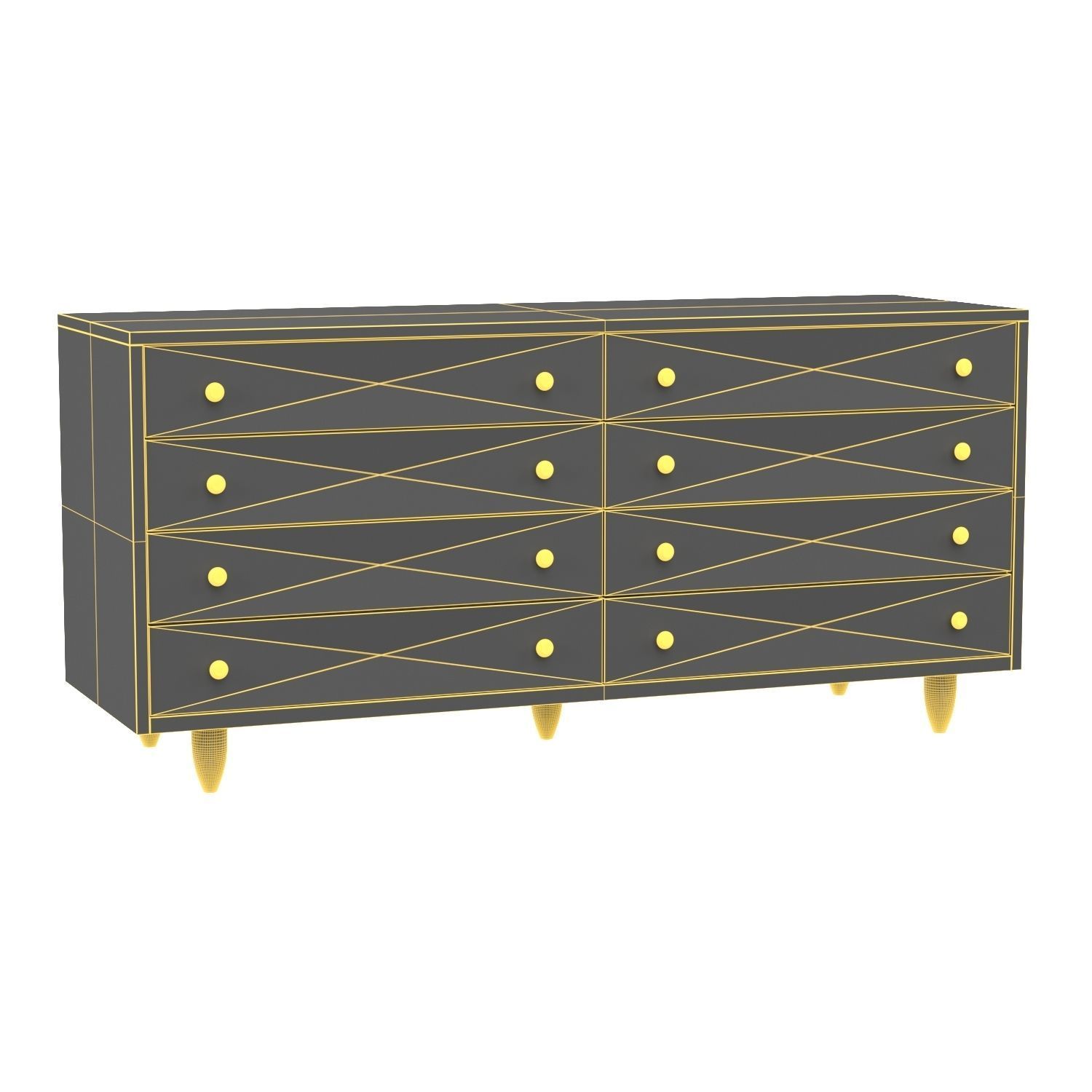 Diamond Double Chest Washed Walnut 3D model_5