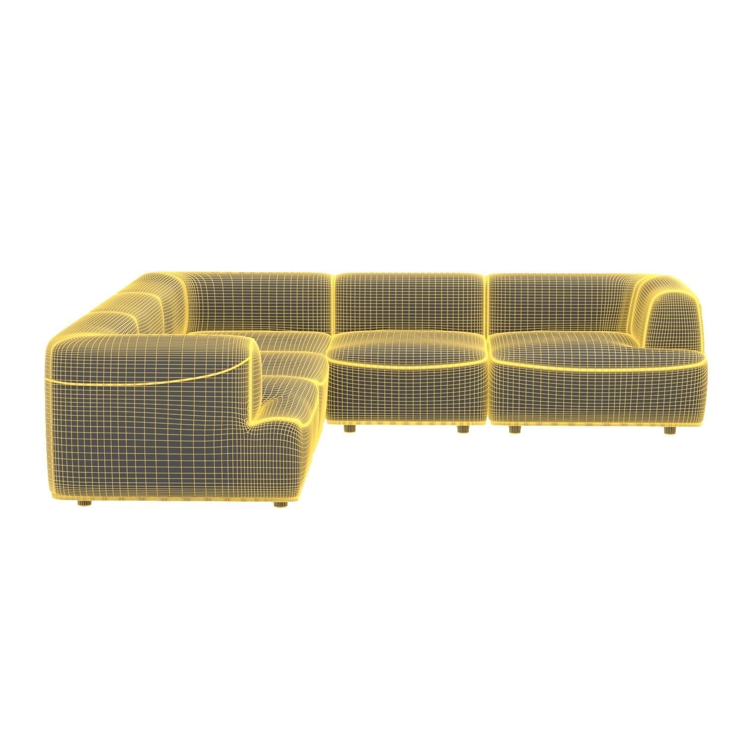 Darren Sectional Set-Smokescreen 3D model_5