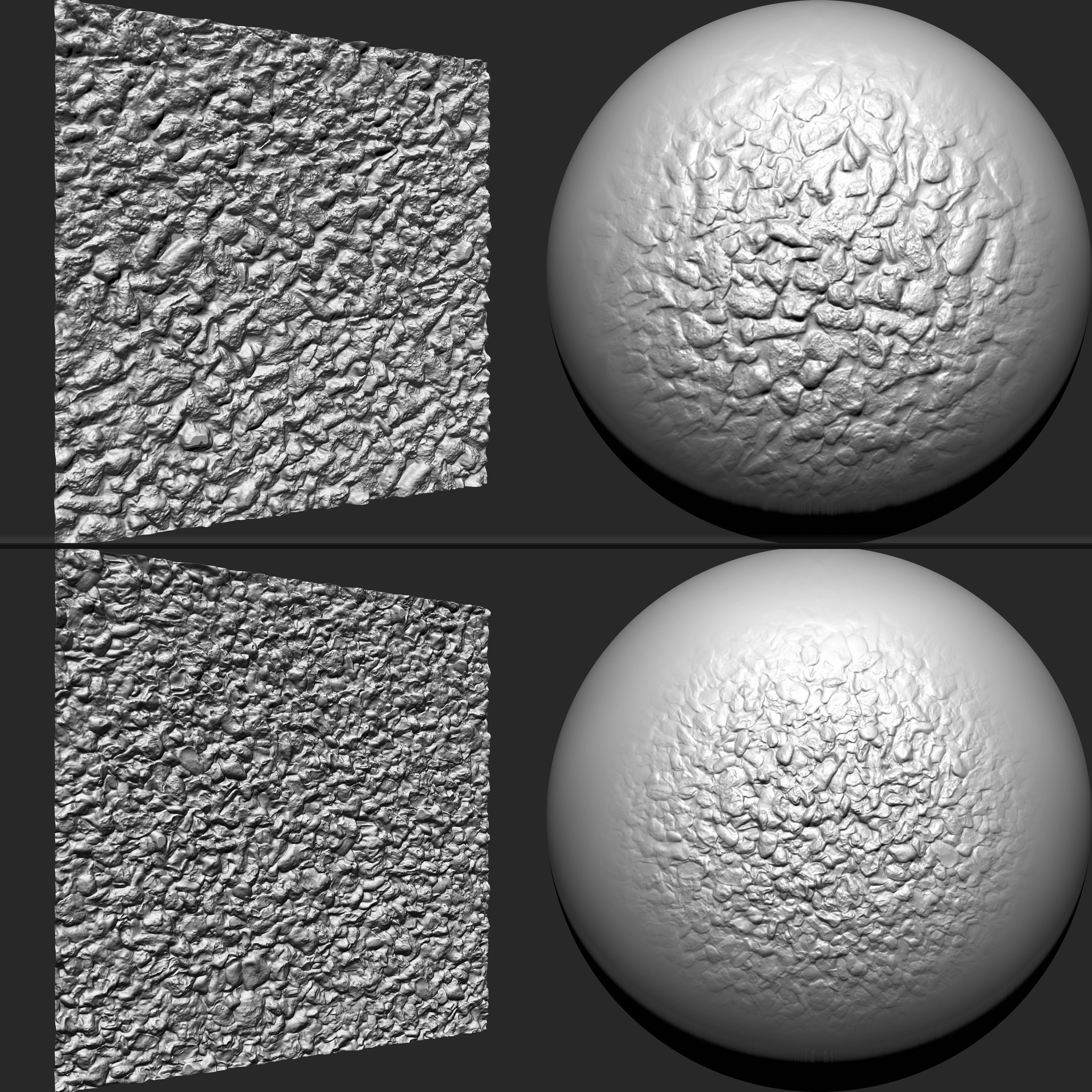 Stone Gravels VDM brushes Alpha and Noise Low-poly 3D model_5
