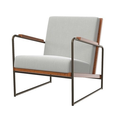 Damian Fabric Accent Arm Chair 3D model