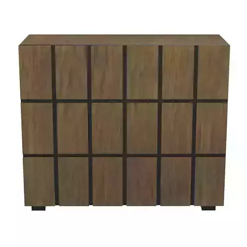 CYPRESS BROWN Two Door Dimensional Squares Cabinet 40 inch