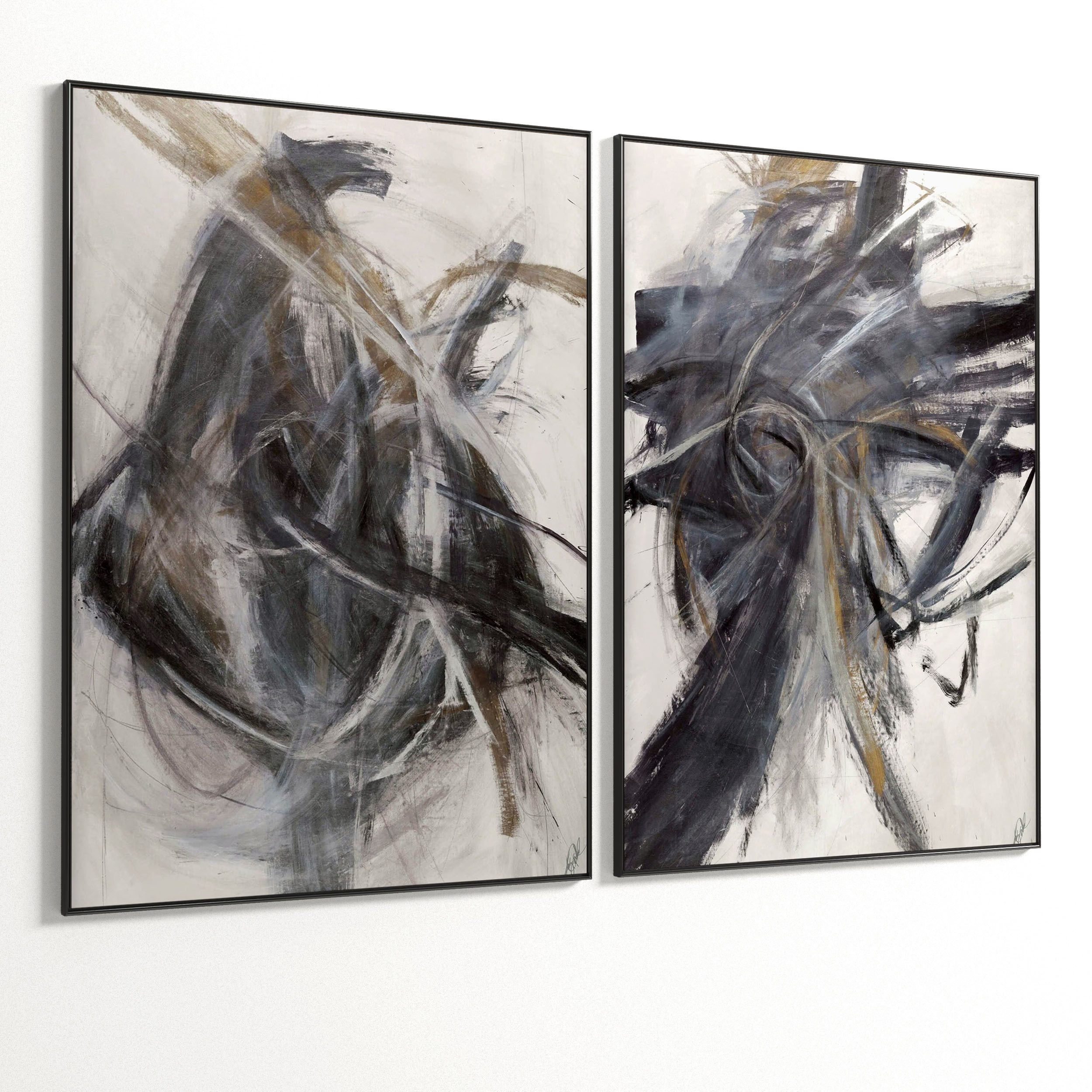 Plaster Two Photo Frame 83 Low-poly 3D model_3