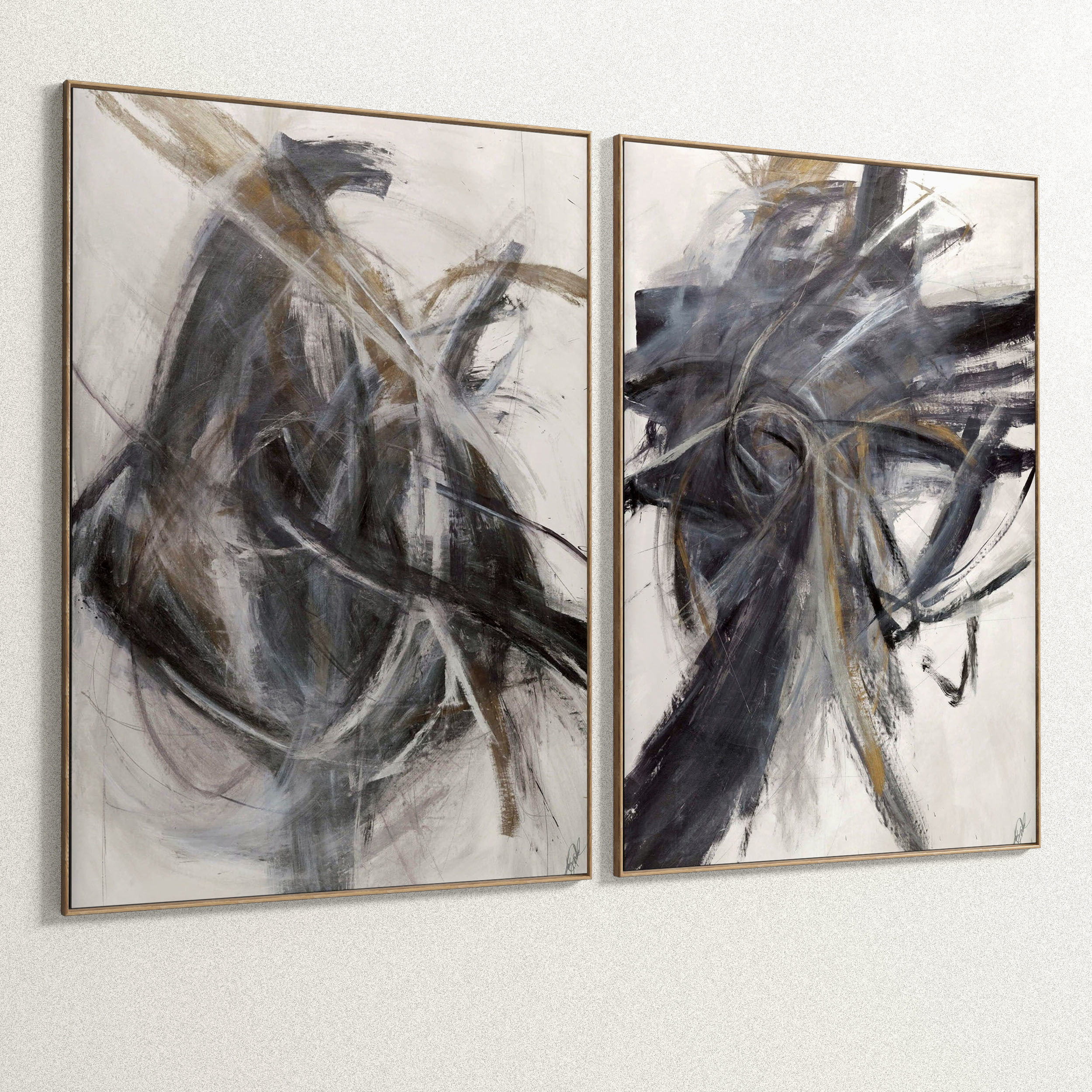 Plaster Two Photo Frame 83 Low-poly 3D model_4