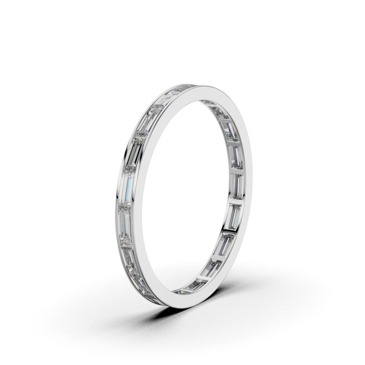 Ring Baguette  3D print model_13