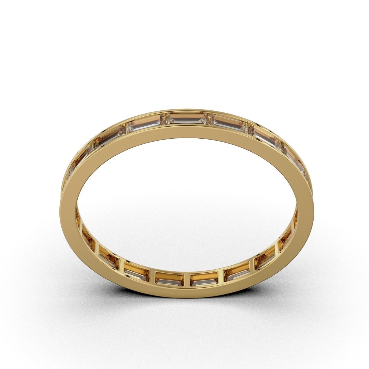 Ring Baguette  3D print model_8