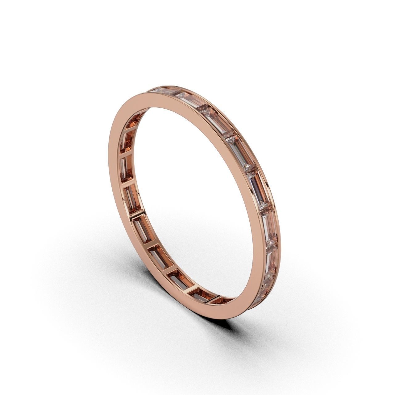 Ring Baguette  3D print model_17