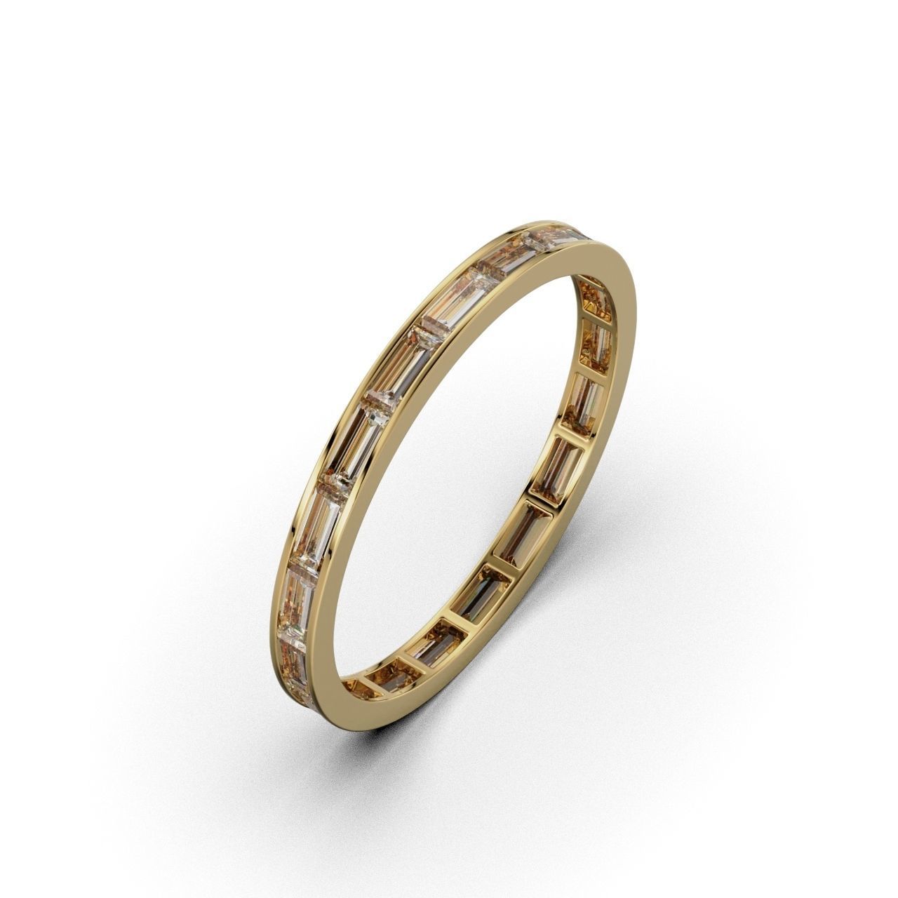 Ring Baguette  3D print model_2