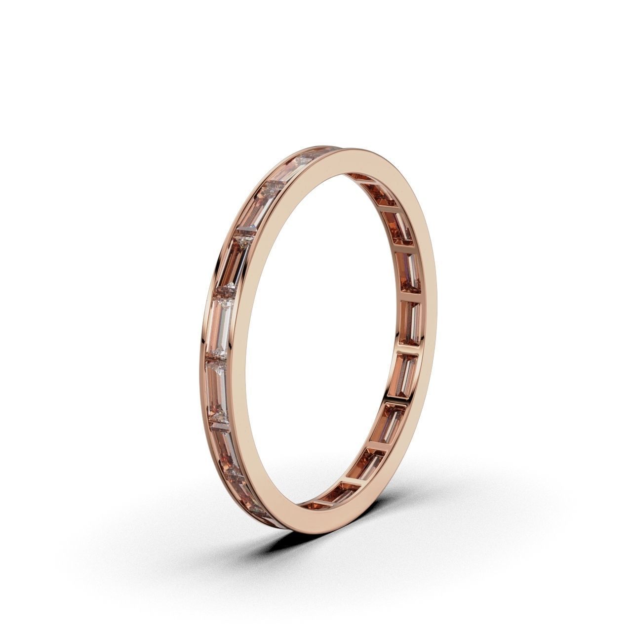 Ring Baguette  3D print model_12