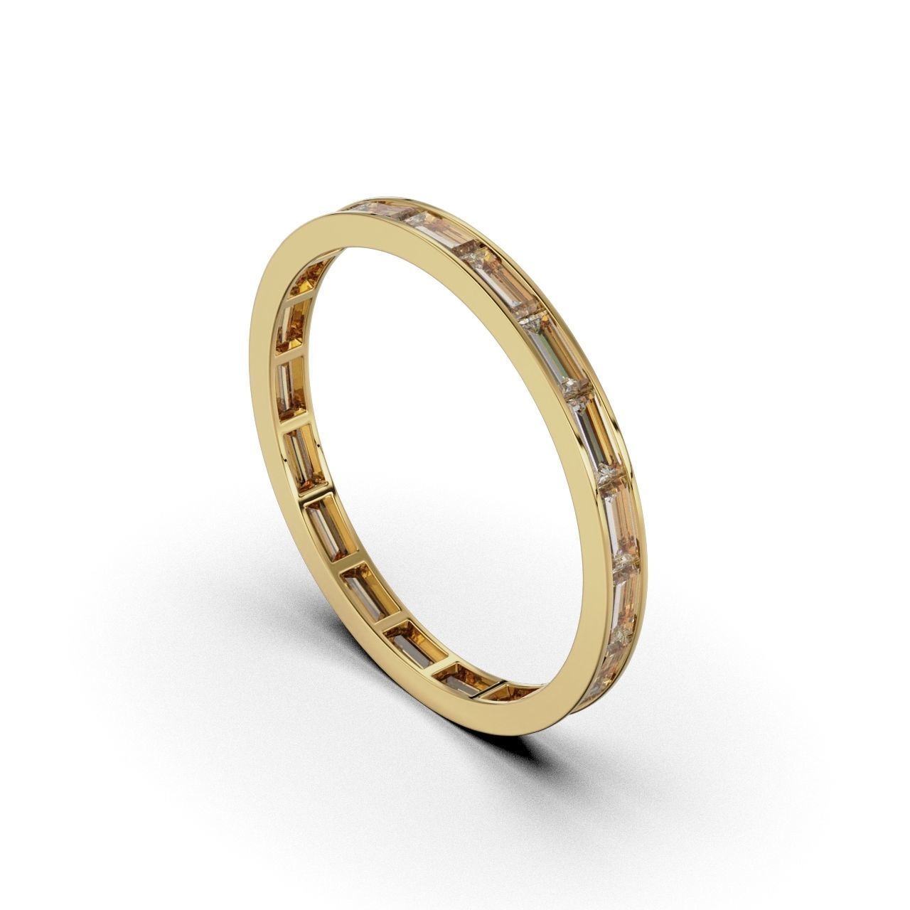 Ring Baguette  3D print model_15
