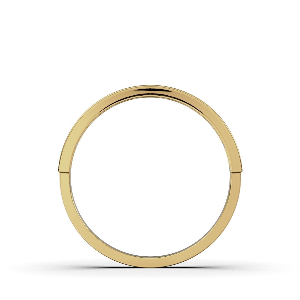 Ring Baguette Half 3D print model_9