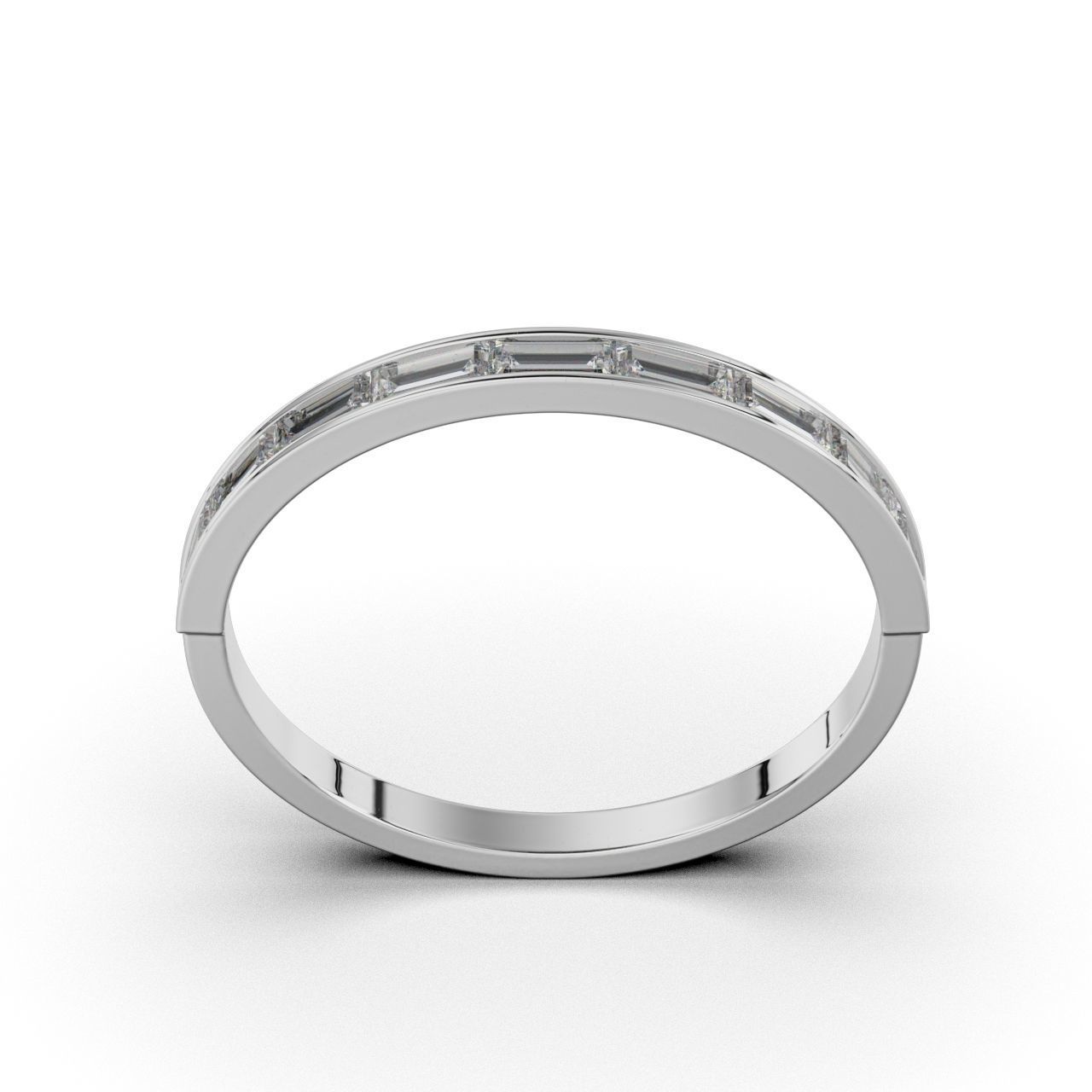 Ring Baguette Half 3D print model_14