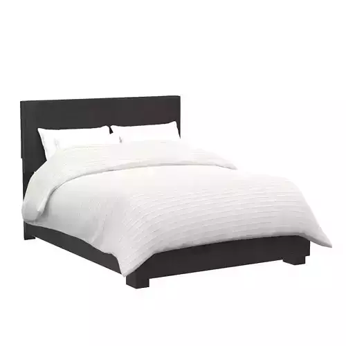 Conner Queen Upholstered Panel Bed Black