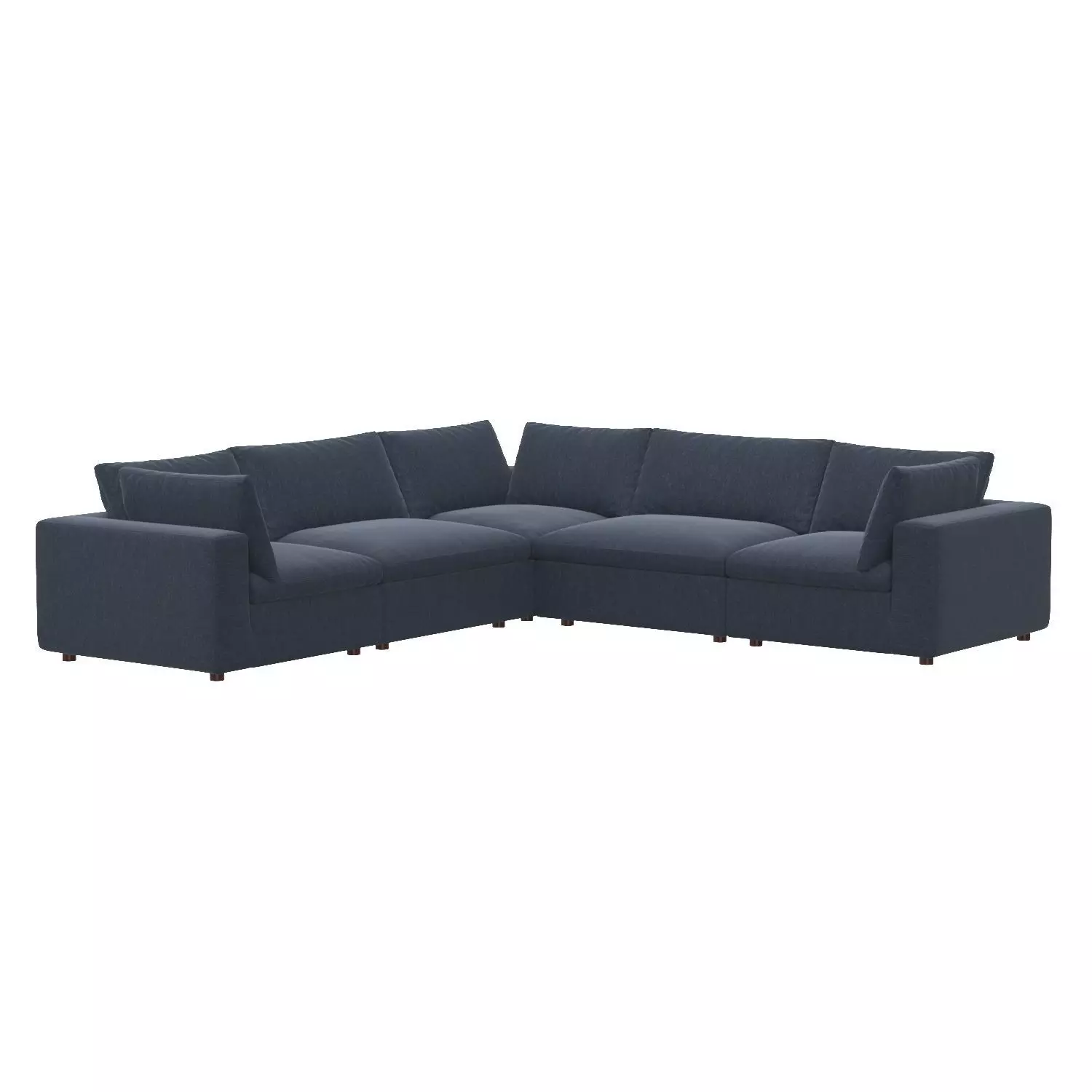 Commix Down Filled Overstuffed 5 Piece Sectional Sofa 3D model_0