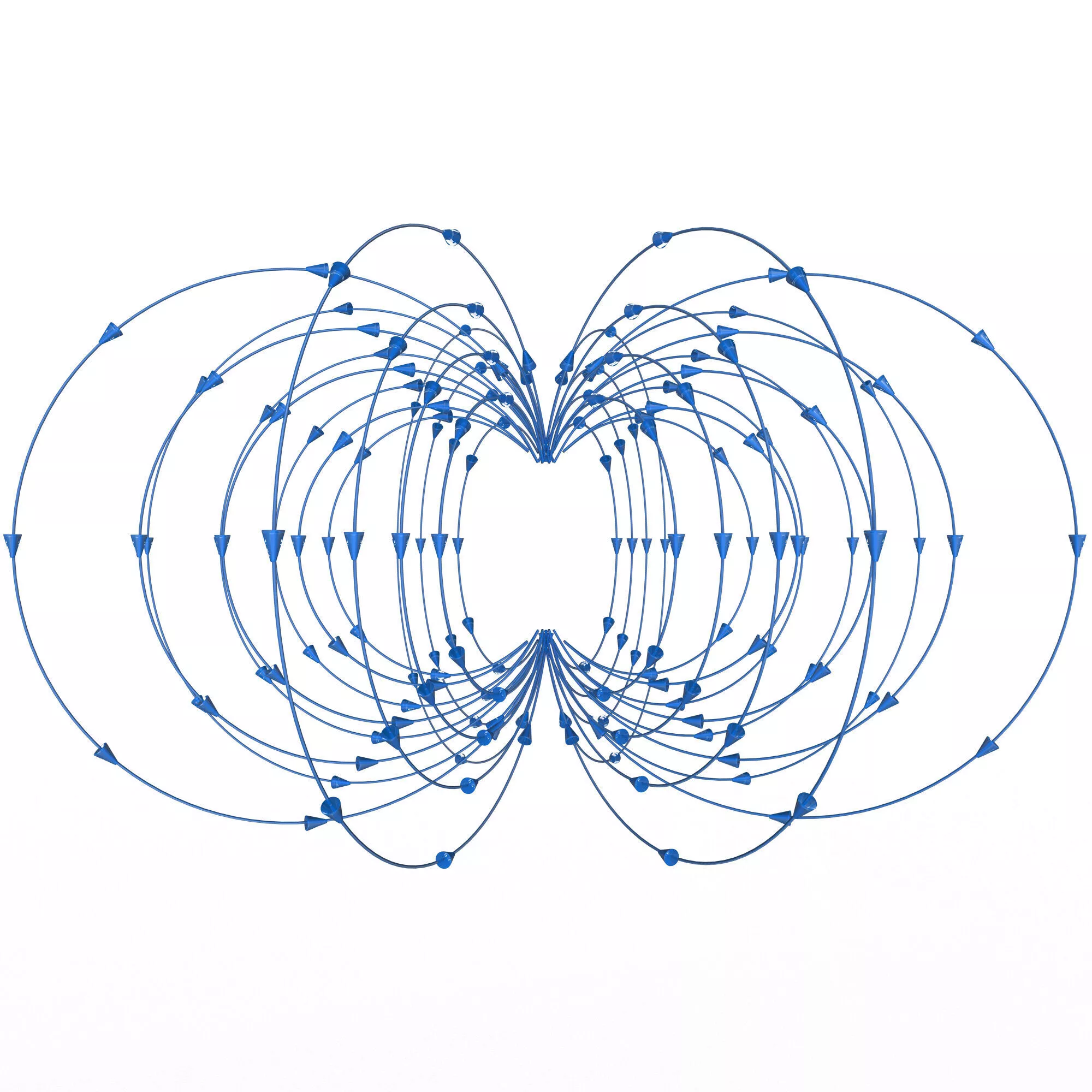 Magnetic Field Low-poly 3D model