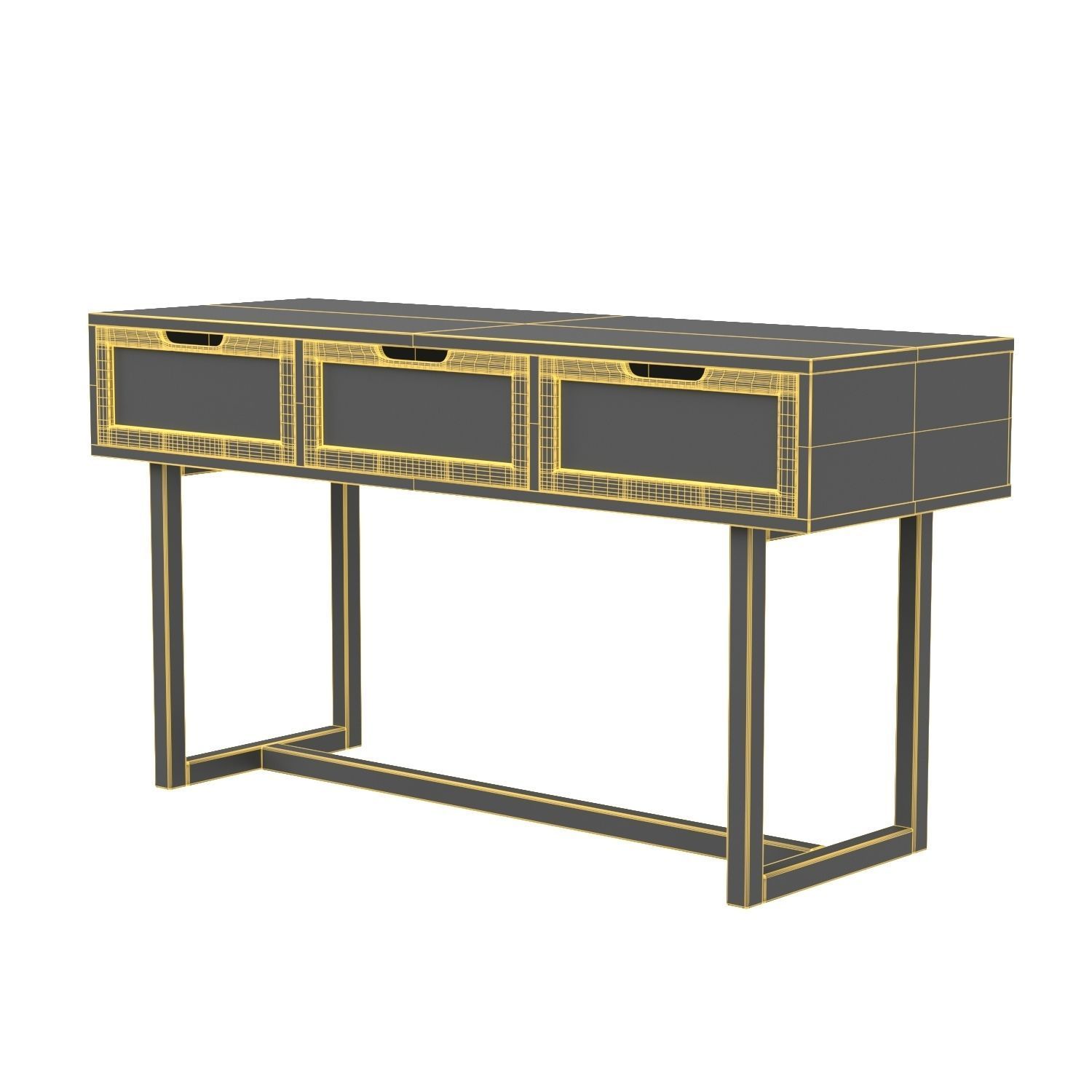 Clarita Console Table Black 3D model_6