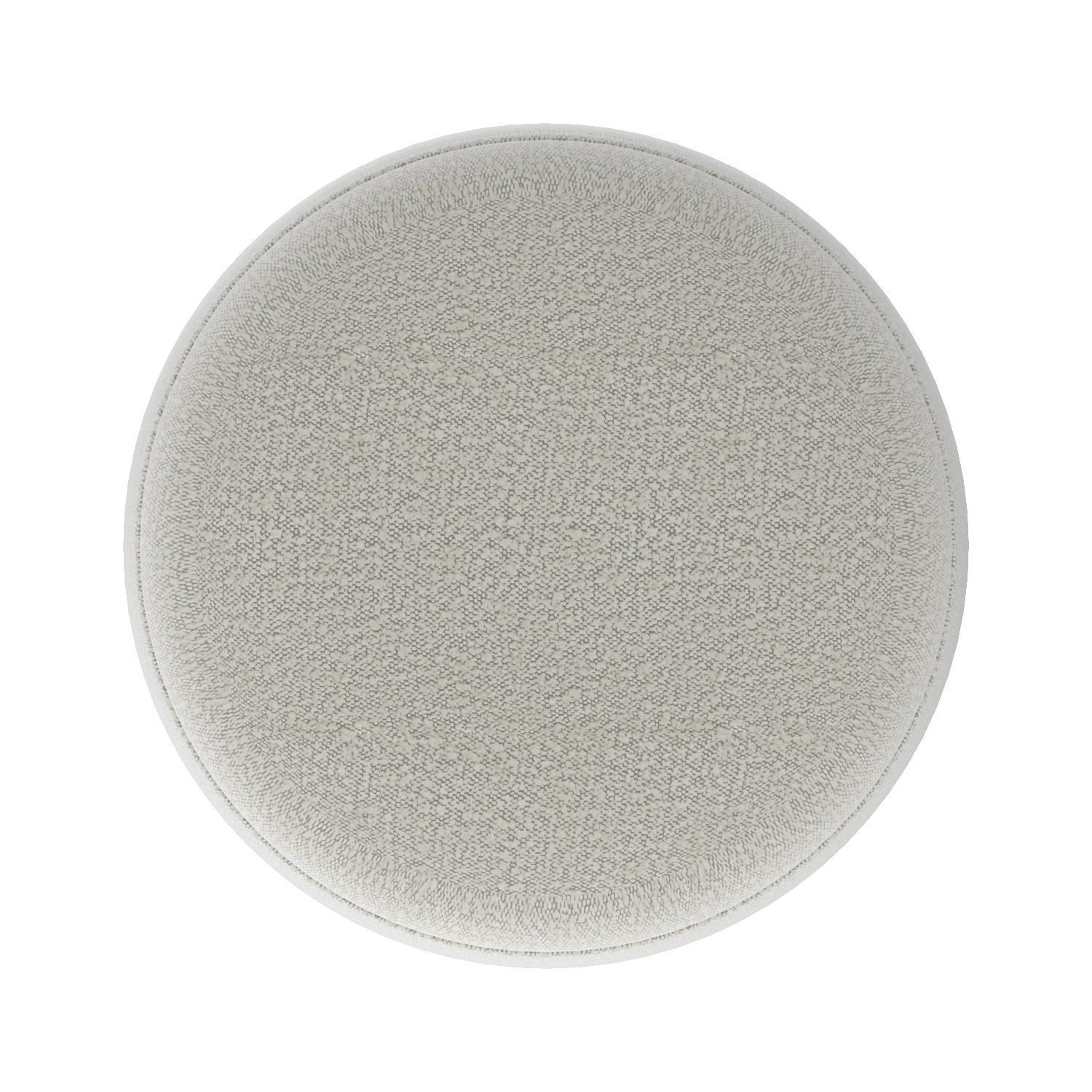 Cilo Ivory Boucle Ottoman 3D model_2