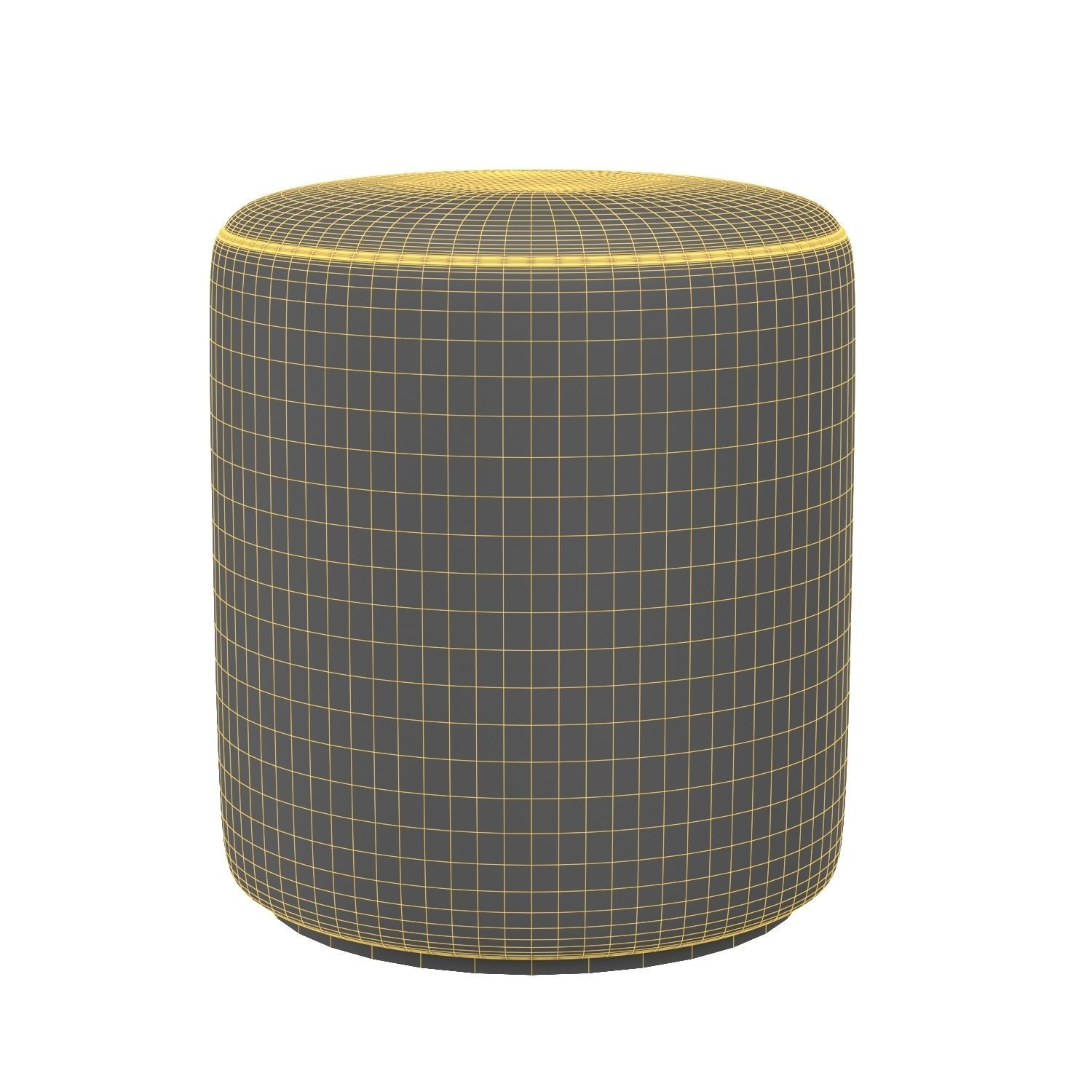 Cilo Ivory Boucle Ottoman 3D model_5