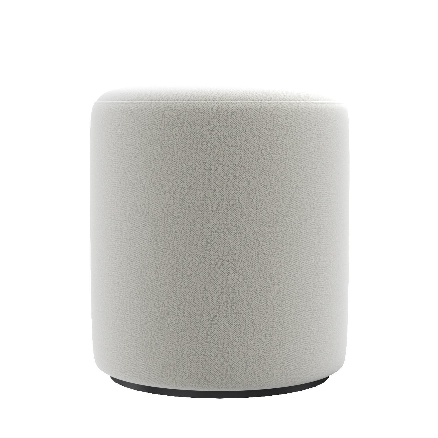 Cilo Ivory Boucle Ottoman 3D model_1