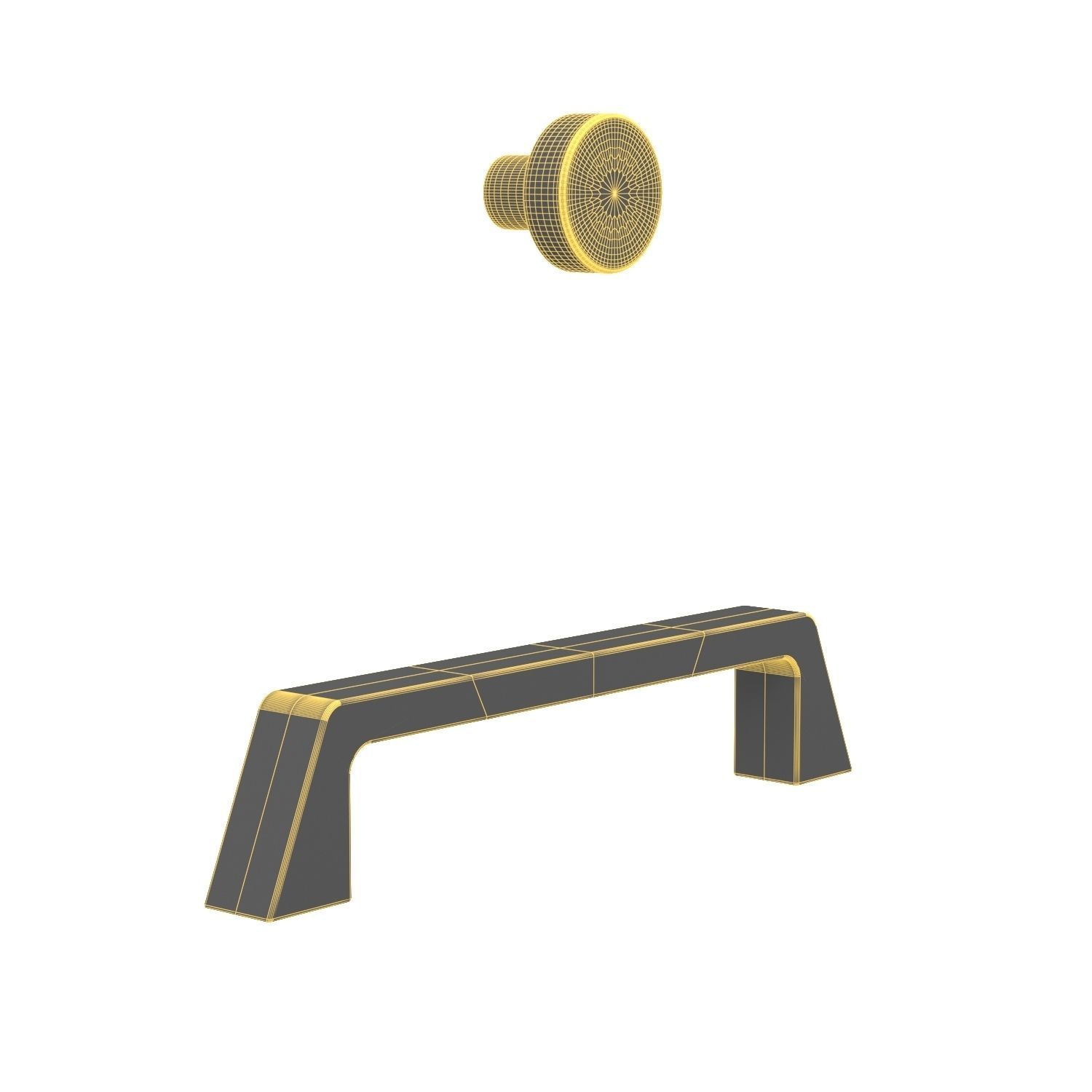 Center Handle Cabinet Pull BP55277BBR 3D model_5