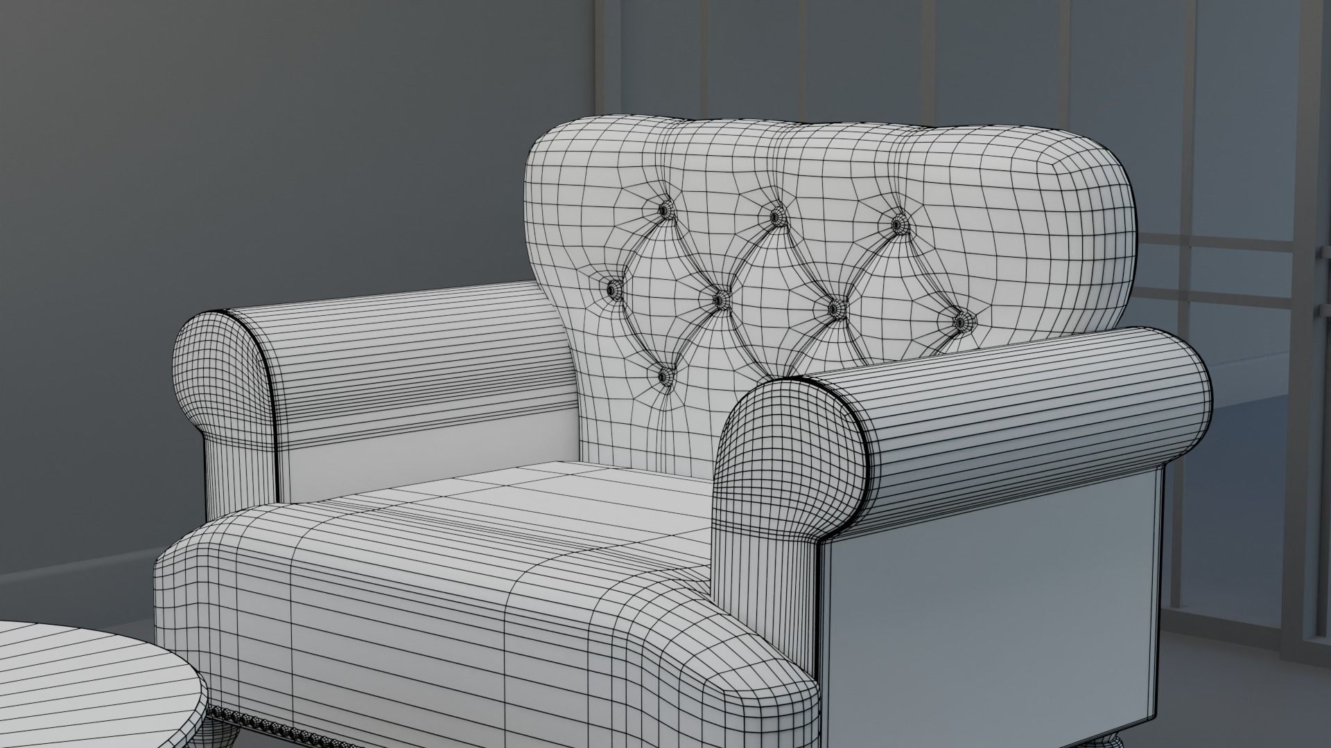 Sofa Set 09 Low-poly 3D model_15
