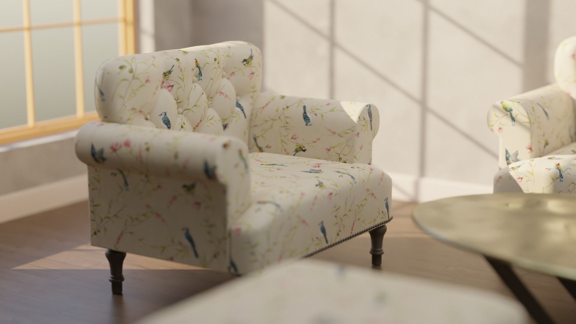 Sofa Set 09 Low-poly 3D model_6