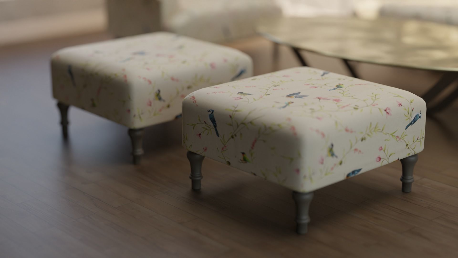 Sofa Set 09 Low-poly 3D model_8