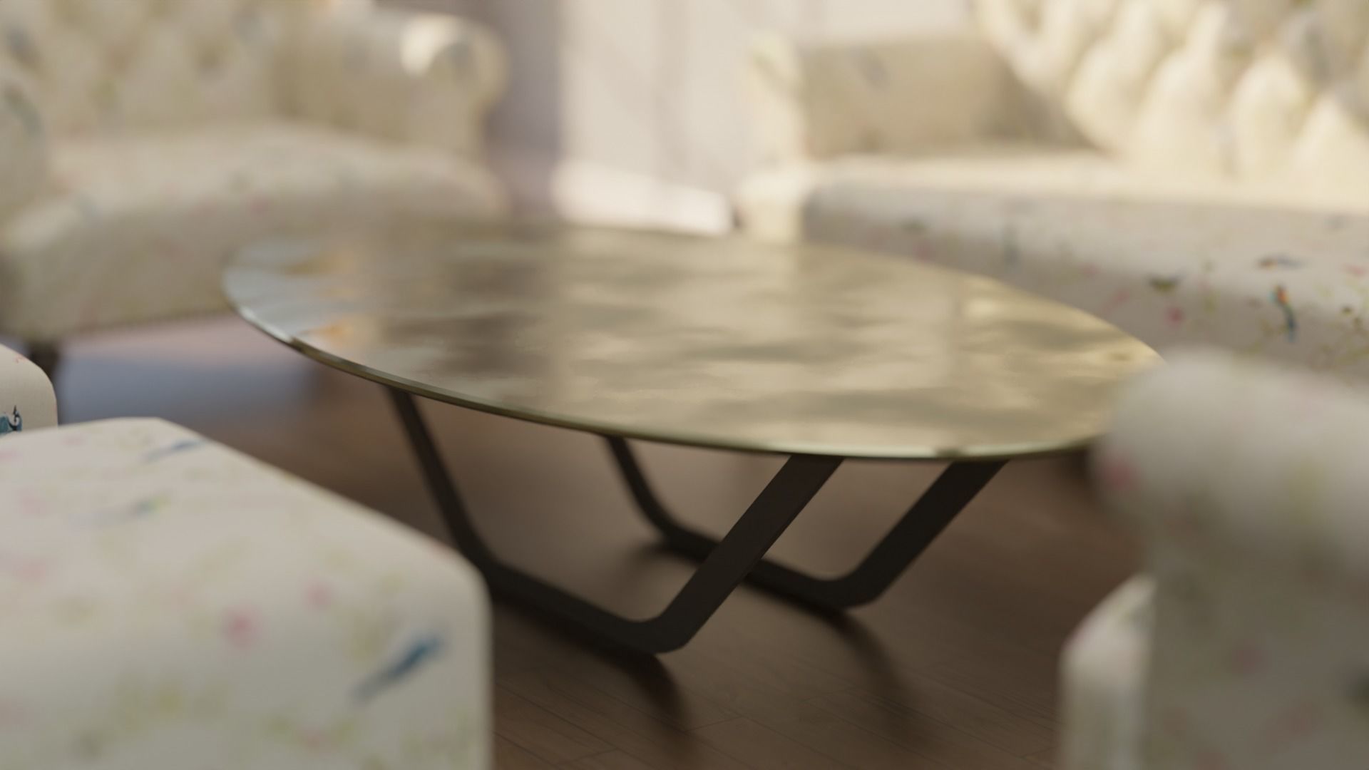 Sofa Set 09 Low-poly 3D model_18