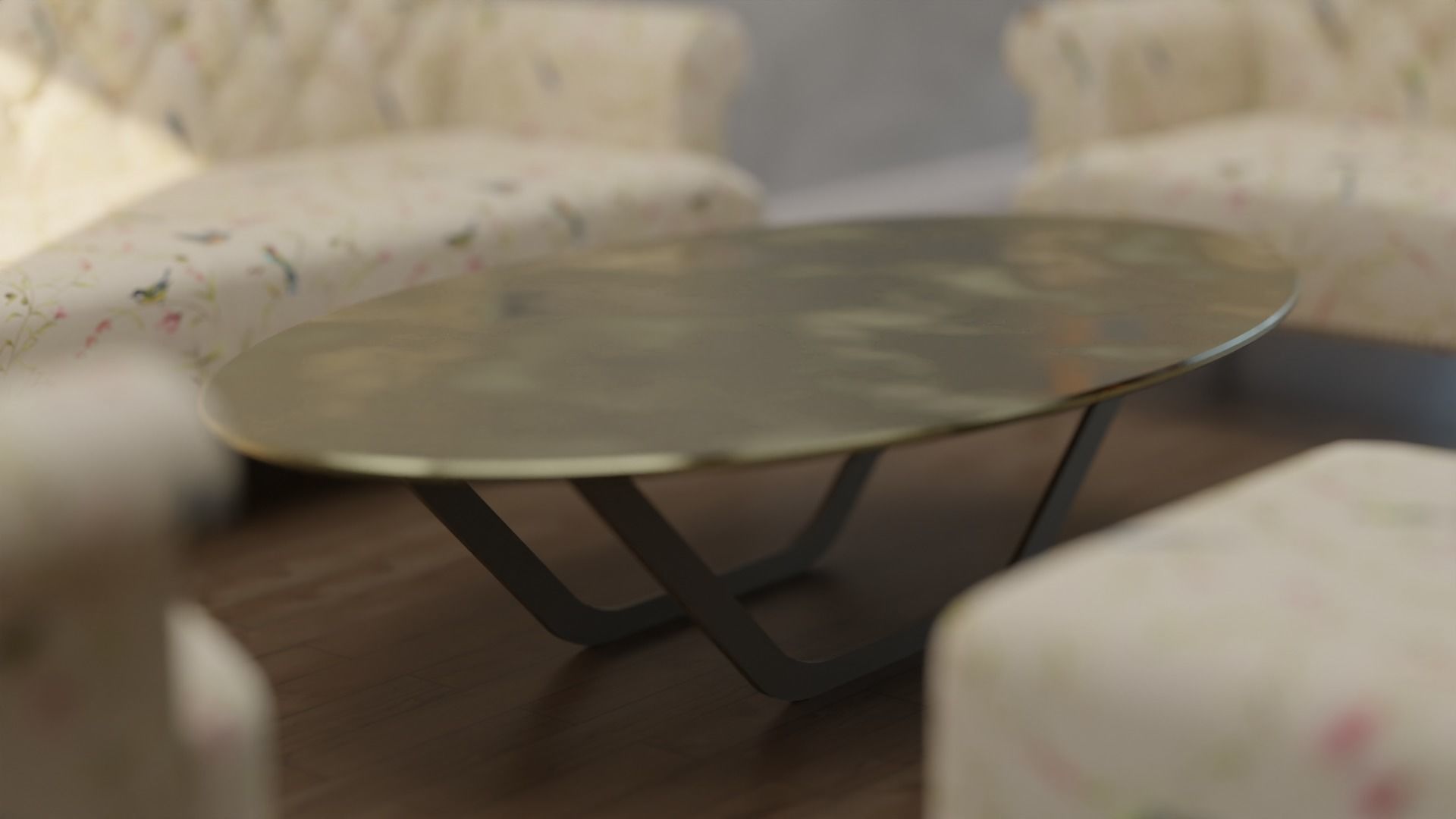 Sofa Set 09 Low-poly 3D model_10