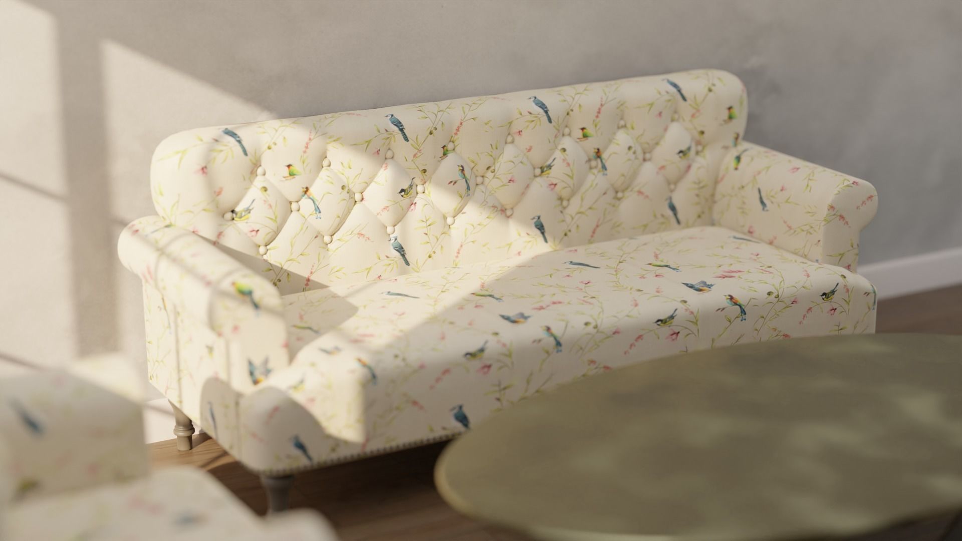 Sofa Set 09 Low-poly 3D model_4