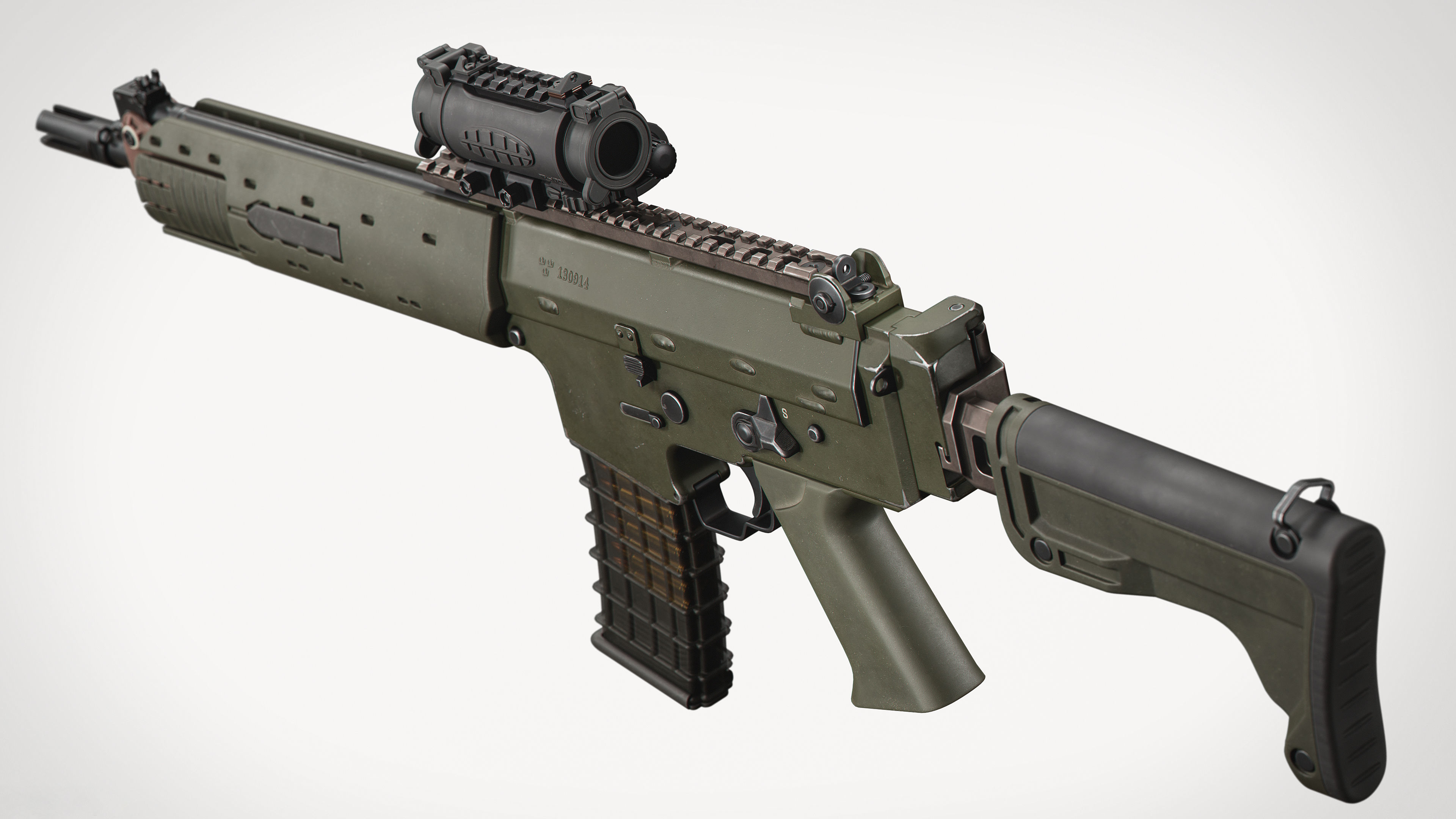 AK5C rifle Low-poly 3D model_2