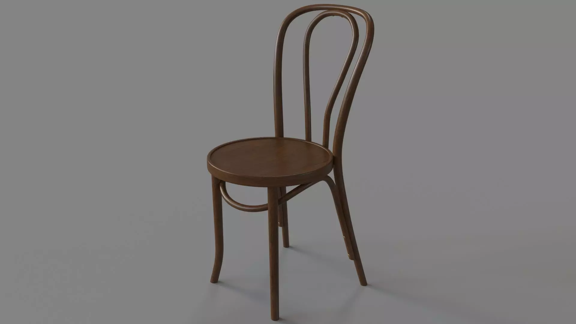 Vienna Walnut Dining Chair 3D model