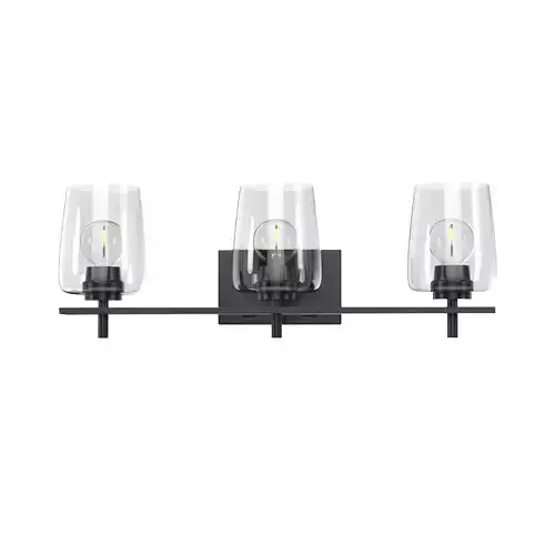 Calais Collection Three-Light Matte Black