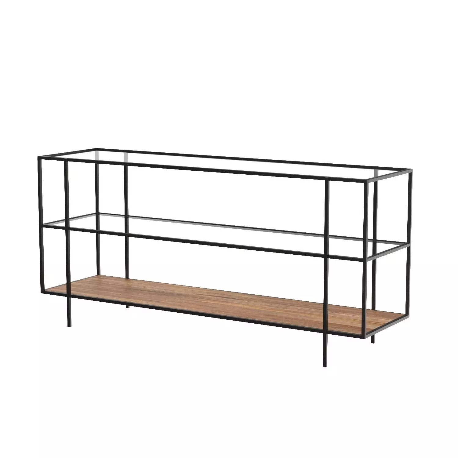 Byron Metal and Glass Media Console 3D model