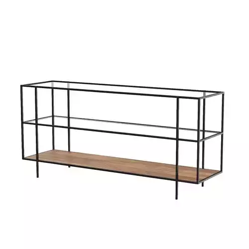 Byron Metal and Glass Media Console