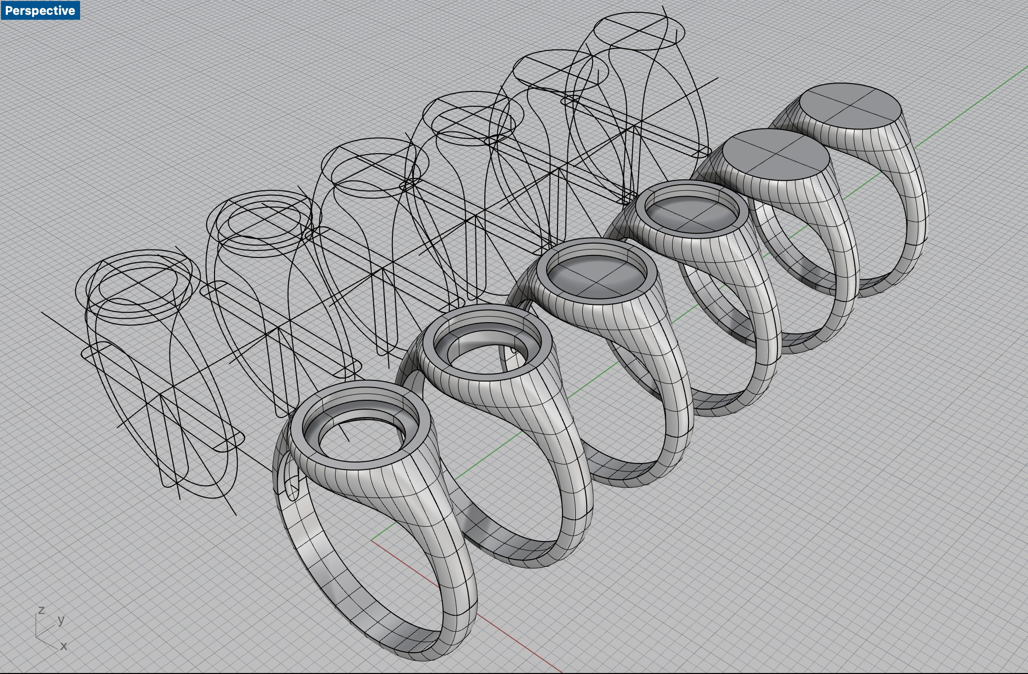 Round 12 mm Signet Rings 174 items 3D print model_9