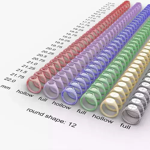 Round 12 mm Signet Rings 174 items 3D print model